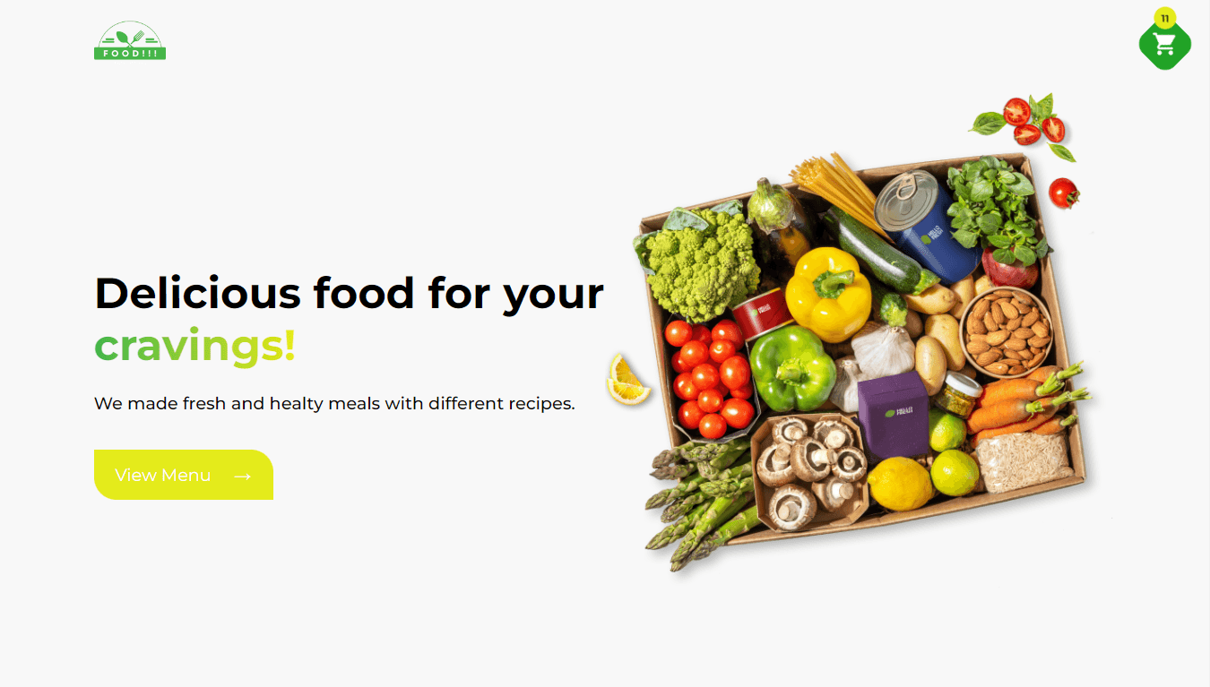 Fresh Food E-Commerce UI project